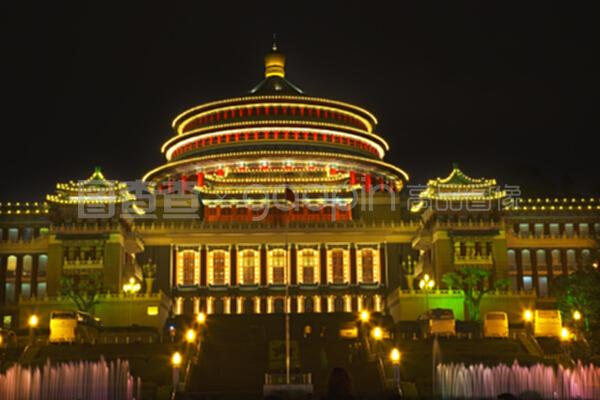 重慶人民廣場(chǎng)中國(guó)四川夜景